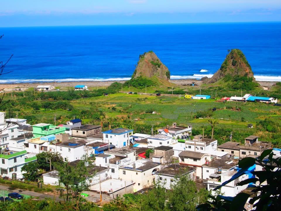 鳥瞰朗島部落